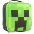 thumbnail image 3 of Creeper Face Green Lunch Bag Set (Lunch Bag, Water Bottle, Snack Pot), 3 of 8