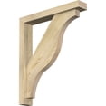 thumbnail image 1 of Ekena Millwork 4"W x 24"D x 28"H Funston Block Rough Sawn Bracket w/ Offset Brace, Douglas Fir, 1 of 25