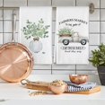 thumbnail image 5 of JOOCAR Kitchen Towels, Spring Greenery in a Round Vase Gray Truckload of Eucalyptus Leaves Farmer's Market 16x27.5 Inch Kitchen Towels for Kitchen Decor Housewarming Gift Towels Set of 2, 5 of 5