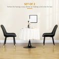 thumbnail image 4 of HOMCOM Dining Chairs Set of 2, PU Leather Upholstered Kitchen Chair, Black, 4 of 10