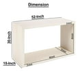 thumbnail image 5 of Keli 52 Inch Sofa Console Table, Mango Wood Handcrafted Open Frame, Rustic Washed White, 5 of 5