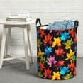 thumbnail image 6 of Fotbe Rainbow Colorful Maple Leaves Pattern Laundry Basket with Handles, Waterproof Large Laundry Hamper, Wash Bag for Corner Dorm, Rolling Laundry Basket with Handles-Medium, 6 of 6