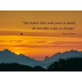 thumbnail image 2 of ArtsyQuotes 18x15 White Modern Wood Framed Museum Art Print Titled - Susan Powter Quote: The Habits, 2 of 4