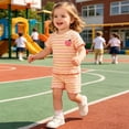 thumbnail image 5 of 3-6 Months Newborn Toddler Girl Outfits Short Sleeves T Shirt Tee Tops + Shorts Cute Outfits Set for 0 6 12 18 24 M 1t 2t 3t 4t 5t 6t Pajamas & Dailywear Set Girls Pink Tracksuit, 5 of 5