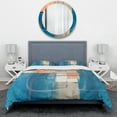 thumbnail image 2 of Designart 'Modern Simply Blue' Geometric Duvet Cover Set, 2 of 4