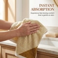 thumbnail image 4 of Unique Bargains 2Pcs Pure Cotton Soft Absorbent Hand Towels Yellow 29" x 13", 4 of 8
