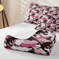 thumbnail image 4 of Feelyou Girly Pink Camo Fishing Quilt Full for Ladies, Rustic Farmhouse Full Bedspread Sets, Pink Black, 3-Piece, 4 of 7