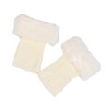 thumbnail image 3 of Qarigey Calentadores de piernas Fibras acrílicas Calcetines con tapa menos sensibles Cubierta de bota corta Puños de protección de tobillo Medias Blanco, 3 of 6