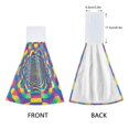 thumbnail image 3 of Yayeee Kitchen Hanging Hand Towels Set of 2 with Loop Bathroom Absorbent Tie Towel, Psychedelic Pattern, 3 of 7