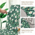 thumbnail image 5 of Yayeee 2 Pack Dining Chair Covers Stretch Parson Chairs Slipcovers Seat Protector, Small White Flowers, 5 of 6