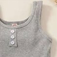 thumbnail image 4 of Toddler Baby Girl Outfits Solid Summer Clothes Infant Waffle Short Sleeve Shirt Tops Cute Shorts Set Toddler Girl Clothes 18 24 Months 2T 3T 4T 5T 6T 7T 8T Kaprioy, 4 of 6