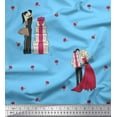thumbnail image 1 of Soimoi Cotton Voile Fabric Gift Box,Flower Bunch & Couples Love Printed Fabric 1 Yard 56 Inch Wide, 1 of 1