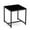 End Table, variant on Hassch Black Glass Side Table with Metal Legs, Multi-Functional End Table for Living Room, Bedroom, Office, or Outdoor Use, Easy to Clean, 17.71"L x 17.71"W x 17.71"H
