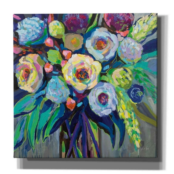 Epic Graffiti 'Nighttime' by Jeanette Vertentes, Canvas Wall Art, 18"x18"