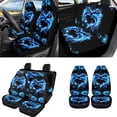 thumbnail image 2 of Uorisanigo Heart Blue Dolphin Car Seat Cover for Women Full Set of 18 Pcs for SUV Truck with Steering Wheel Protector Seatbelt Covers Headrest Shift Knob Handbrake Armrest Cover Pad Coasters Keyring, 2 of 7