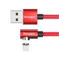 thumbnail image 4 of Essager Cable de carga para teléfono con codo de carga con conector giratorio de 360 ​​grados, rojo, 1 m, repuesto para IOS Inevent EL5313-02, 4 of 7