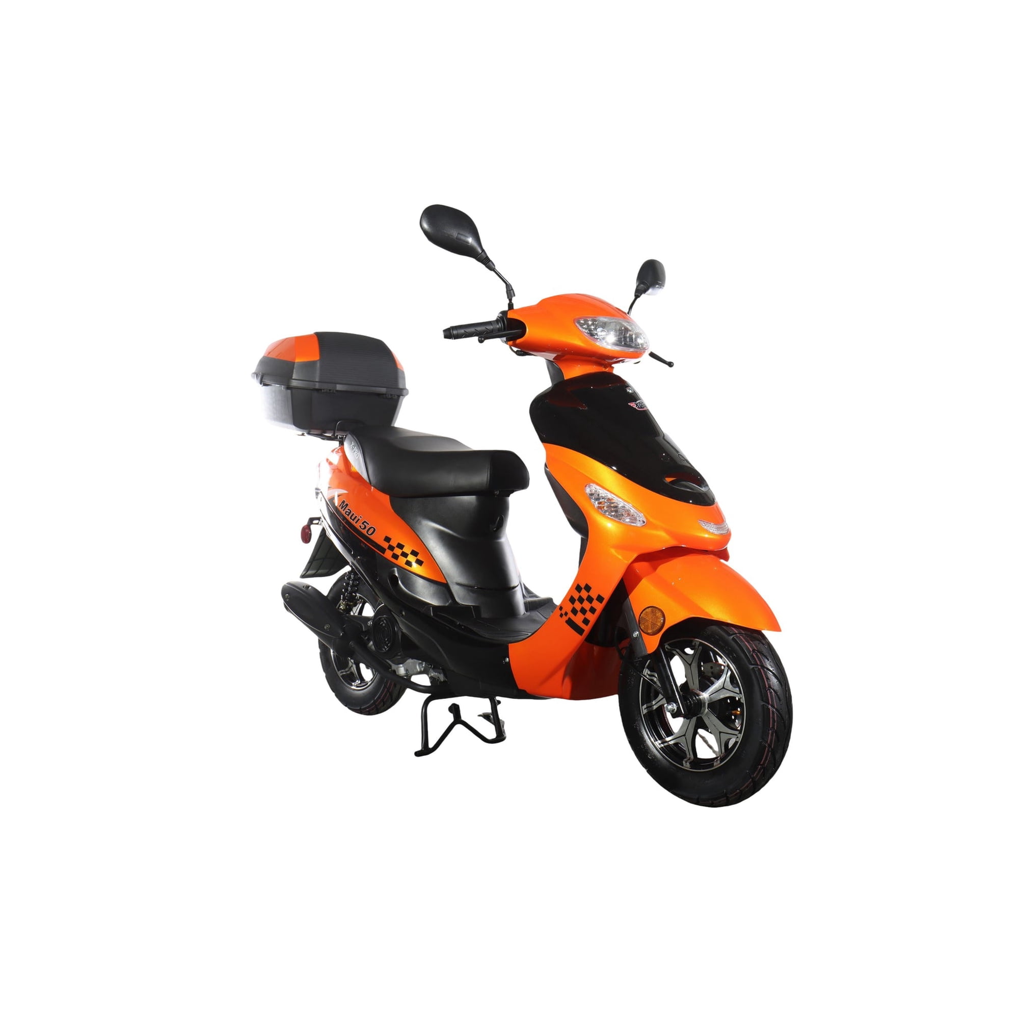 X-Pro Brand New 50cc Gas Moped Scooter, 10" Aluminum Wheels Electric/Kick Start! Large Headlights