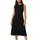 thumbnail image 1 of Vestido sin mangas plisado para mujer Inspire Chic, con cinturón, casual, de oficina, corte A, talla XL, negro, 1 of 6