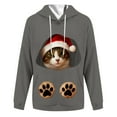 thumbnail image 4 of Craaazy Hooded Sweatshirts for Women Christmas Print Long Sleeve Tops Gifts, 4 of 5