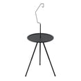 thumbnail image 1 of HLONK Table Ronde Pliante d'Extérieur Table de Camping Portable avec Hauteur Réglable Pique-Nique Table Basse à Double Couche Équipement de Camping Léger avec Tablette, 1 of 6
