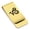 Gold, variant on Stainless Steel Capricorn Zodiac Sign (Sea Goat) Classic Slim Money Clip Credit Card Holder