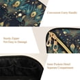 thumbnail image 5 of FORMRS Makeup Bag Travel Cosmetic Organizer for Women Fold Flat Zipper Pouch with Handle, Gold Peacock Pattern, 5 of 8