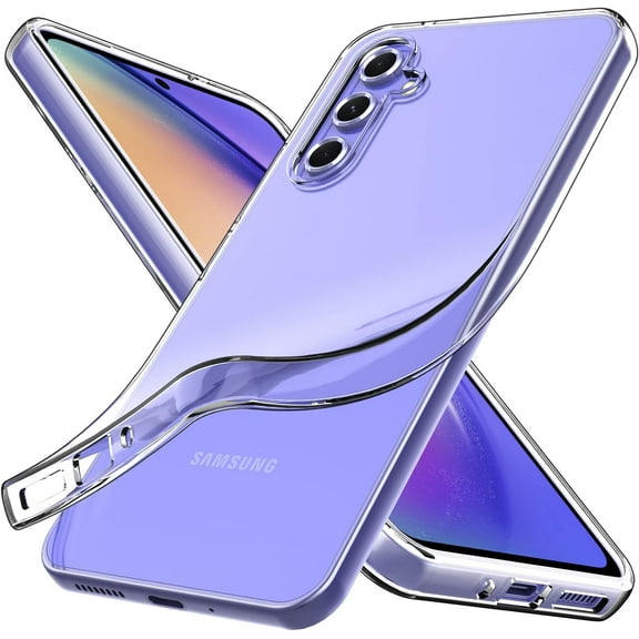 2 Pack Samsung Galaxy A54 Case, Ultra [Slim Thin] Flexible Clear TPU Phone Case for Galaxy A54 Gel Rubber Soft Skin Silicone Protective Case, Anti-Yellowing, Drop Protection,Transparent