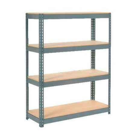 Boltless Extra Heavy Duty Shelving 48"W x 18"D x 72"H, 4 Shelves, Wood Deck