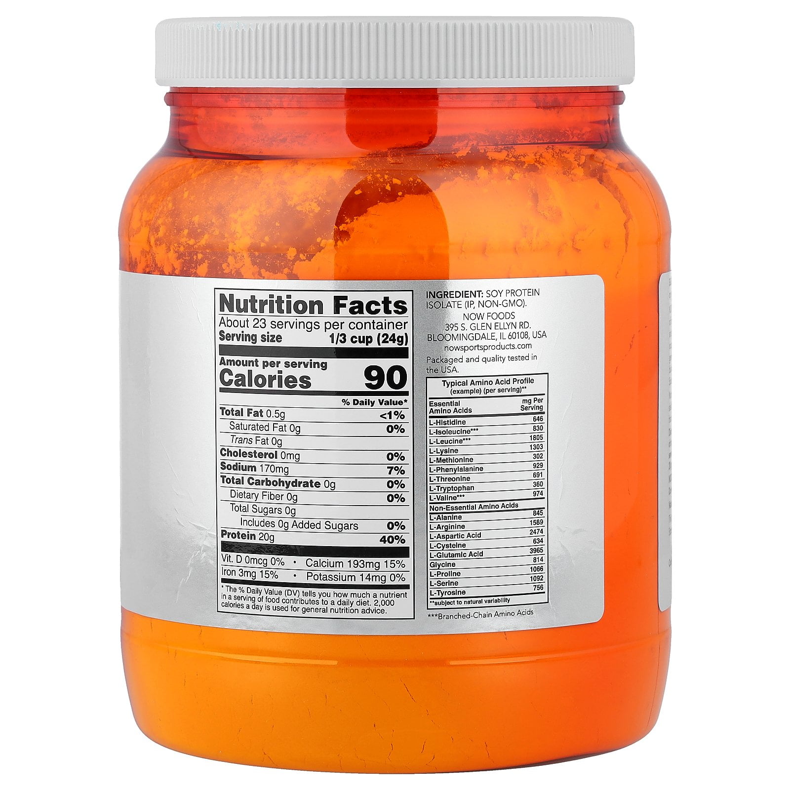 Now Foods Soy Protein Powder, 20g Protein, 1.2 Lb