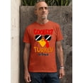 thumbnail image 2 of Coolest Turkey in Town Thanksgiving Funny Cool Sunglasses Unisex Men's T-shirt For Men, 2XL, Orange, 2 of 6