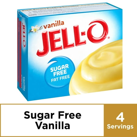 (4 pack) (4 Pack) Jell-O Instant Sugar-Free Fat-Free Vanilla Pudding & Pie Filling, 1 oz Box