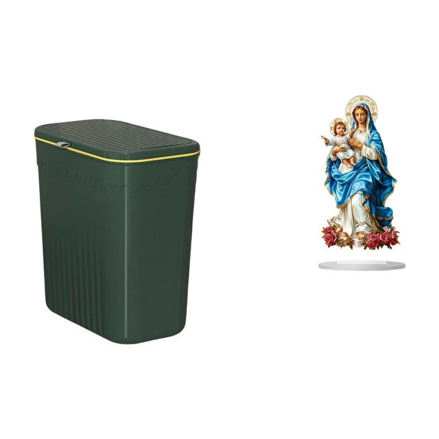 Contenedor de compostaje para residuos de cocina,Cubo de basura de cocina con tapa Cesta para compostaje,Letrero de mesa,Decoración de escritorio acrílica Rincón festivo Decoración del