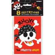 Pirate Party Invitations, 8 Count