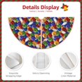 thumbnail image 3 of Balery Bowling Colorful Printed Christmas Tree Skirt , Merry Christmas Party Christmas Tree Decoration,Adjustable Tree Skirt-30", 3 of 6