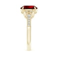 thumbnail image 3 of ANGARA Lab Grown 3.3 Ct Aeon Vintage Inspired Ruby Engagement Ring with Milgrain in 14K Yellow Gold for Women (Size-10x8mm) | July Birthstone, Anniversary Jewelry Gift for Women | Lab Grown Ruby Ring, 3 of 7
