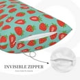 thumbnail image 3 of Pofeuu Hand Drawn Strawberry Print Polyester Microfiber Plush Pillowcases, Super Soft and Cozy Pillow Case Covers with Envelop Closure（Pillow core not included）-20"x30", 3 of 6