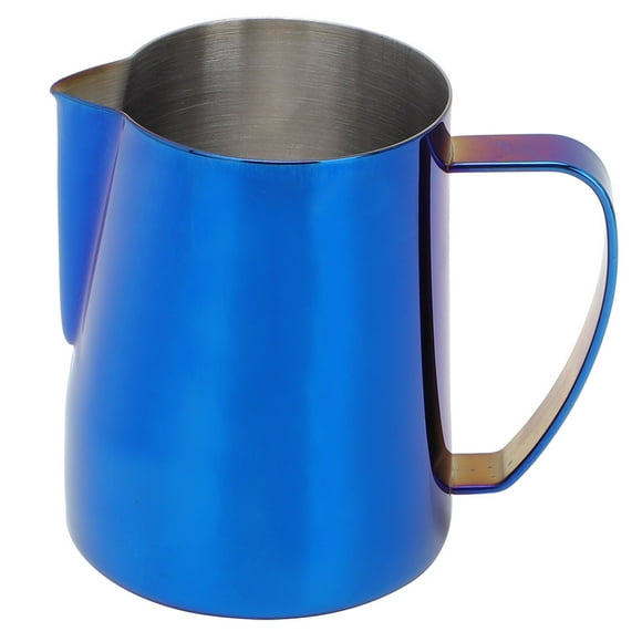 Heaveant Coffee Pitcher, 600ml Stainless Steel Titanize Coffee Pitcher Milk Frothing Cup Jug for Latte Art(#1)