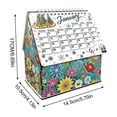thumbnail image 4 of 3D Wooden Cabin DIY Diamond Art Calendar Kit, Handmade Wood Craft Desk Decoration with Built In Perpetual Calendar, Creative Gift for Home Office Adults, 4 of 8