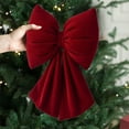 thumbnail image 6 of AuroraX Large Decorations Velvet Christmas Ornaments , Red Big-Bow 12/18 Inch Ornaments , Christmas Tree Wall Wedding Hanging Decor, 6 of 6