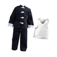 thumbnail image 2 of 3 piezas 1/12 abrigo y pantalones chaleco, ropa de muñeca hecha a mano, disfraz de ropa en miniatura para figuras masculinas de 6 pulgadas vistes Establecimiento de pantalones de piernas anchas, 2 of 8