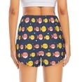 thumbnail image 4 of Vsdgher Cute Puffer Fish Print Women's Running Double Layer Shorts High Waisted with Pockets Elastic Yoga Workout Athletic Gym Sports, 4 of 8