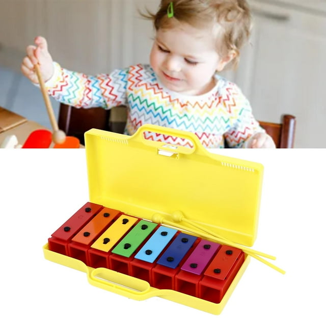 Glockenspiel, Easy Tuning 8 Notes Aluminum Plastic Kids Xylophone for Performance