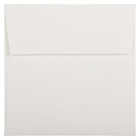 JAM Paper 6 x 6 Square Metallic Invitation Envelopes, Bright White Wove, Bulk 1000/Carton