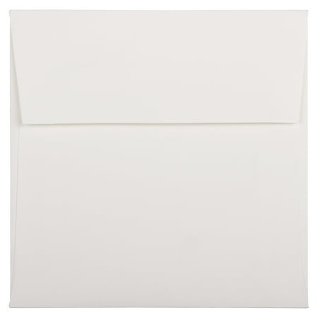 UPC: 0609722984027 | JAM 6 x 6 Square Metallic Invitation Envelopes  Bright White Wove  25/Pack