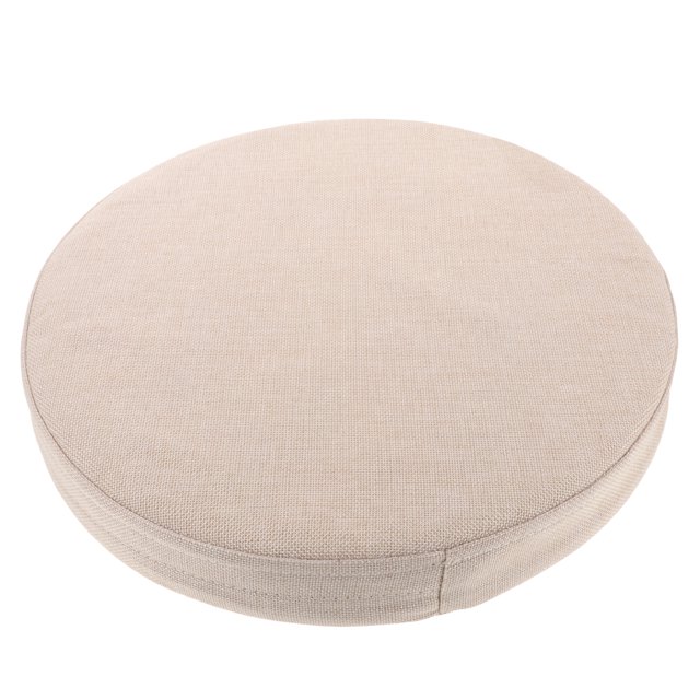 Cojín redondo de lino para silla, cojín de espuma para sillas de ratán, meditación y decoración del hogar, para cojines redondos con volantes