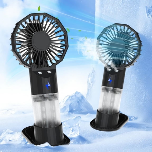 LEFTHIGH Home Portable Mist Fan with USB Charging 3 Speed Settings Neck Hanging Cooling Fan for Travel Home Office Bedroom
