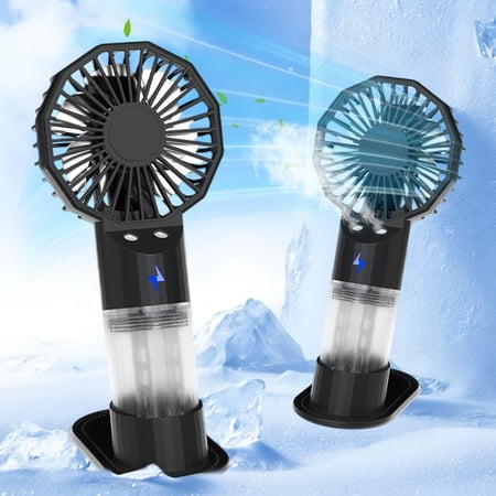 Portable Mist Fan with USB Charging 3 Speed Settings Personal Cooling Fan Mini USB Fan with Humidifier for Travel Home Office Bedroom Black Plastic Fan
