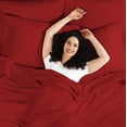 thumbnail image 6 of Empyrean Luxury Bed Sheets, Microfiber Bed Sheet Set, California King, Ruby Wine, 6 Piece, 6 of 9