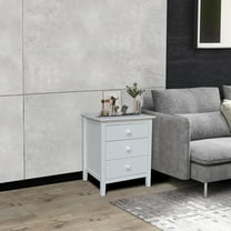 International Concepts Solid Wood Adult Bedroom Nightstand with 3 Drawers, White