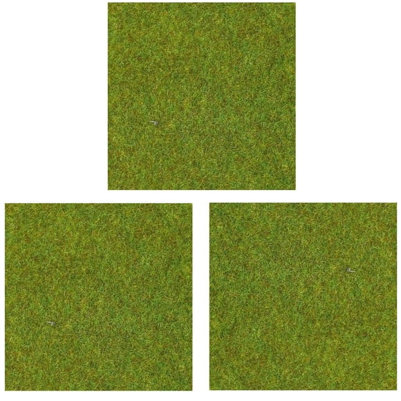 Alfombrilla de césped modelo (3 piezas de 20.0 x 20.0 in), modelo de paisaje ferroviario para escenario modelo